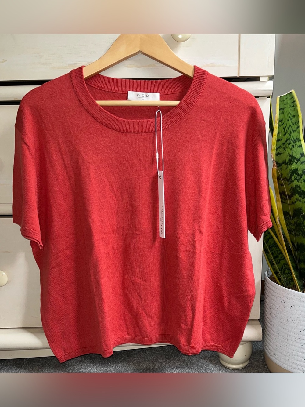 One Grey Day “Raleigh” Cotton Crew Pullover M